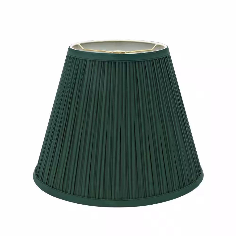Aspen Creative Corporation 13 in. x 10 in. Green Pleated Empire Lamp Shade