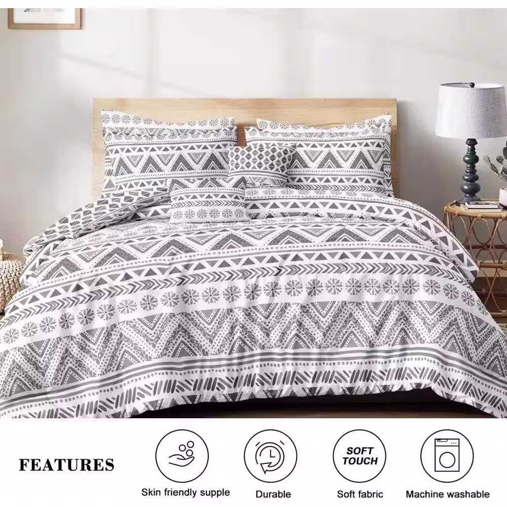 Shatex 3 Piece All Season Bedding Queen size Comforter Set, Ultra Soft Polyester Elegant Bedding Comforters Gary