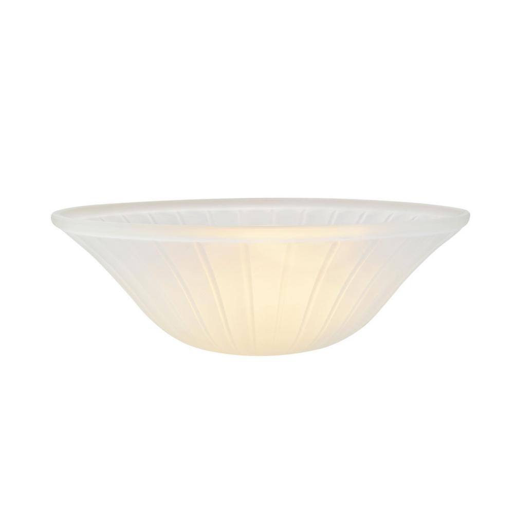 None 5-3/8 in. H x 15-3/4 in. Dia/Frosted Glass Shade For Torchiere Lamp, Swag Lamp and Pendant