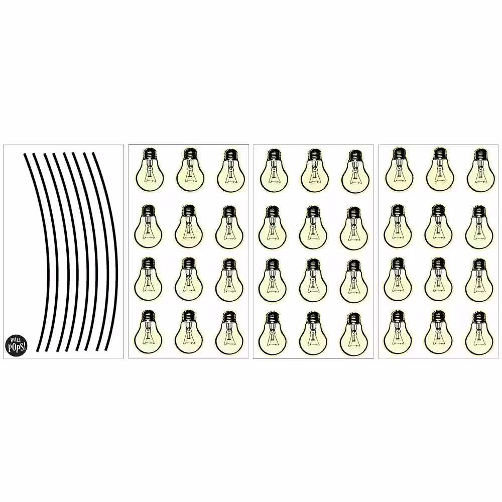 WallPOPs Bright Ideas Glow in the Dark Wall Art Kit Wall Decals