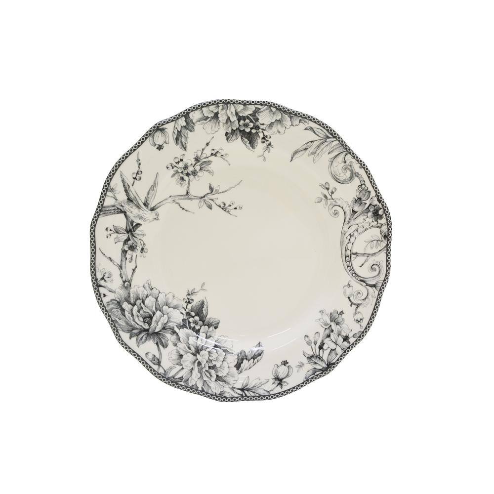 222 Fifth Adelaide 16-Piece Casual Grey Porcelain Dinnerware Set (Service for 4)