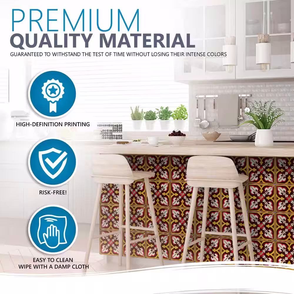 None Multicolor H100 6 in. x 6 in. Vinyl Peel and Stick Tile (24-Tiles, 6 sq. ft./Pack)