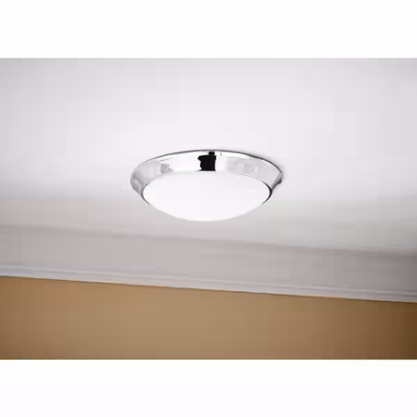 Hampton Bay Chelwood 13 in. Chrome Selectable LED Flush Mount