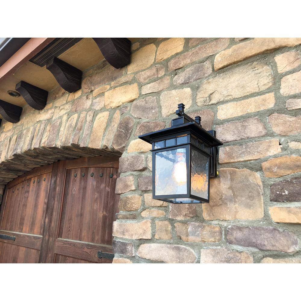 None Cullen 1-Light Imperial Black Outdoor Wall Barn Light Sconce Lantern