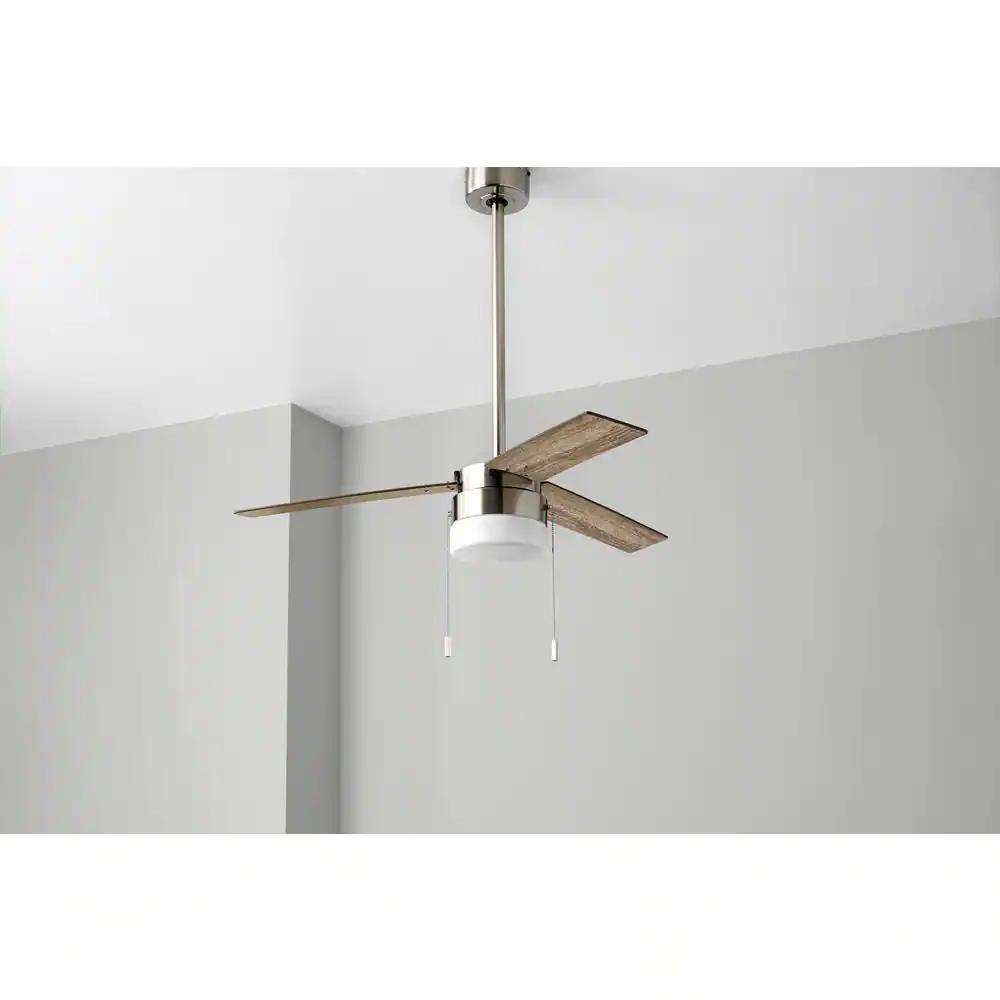 Hampton Bay Montgomery II 44 in. Indoor Brushed Nickel Ceiling Fan with Light Kit