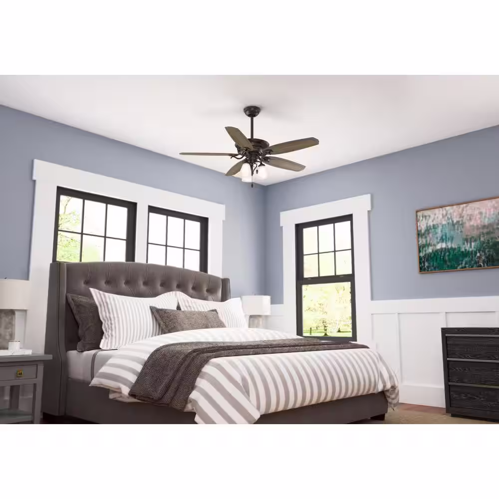 Hunter Osbourne 54 in. LED Indoor Noble Bronze Ceiling Fan with Light Kit
