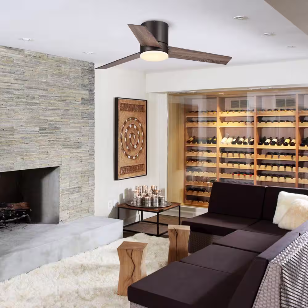 matrix decor 48 in. Changing Integrated LED Indoor Bronze Ceiling Fan with Light Kit and Remote Control