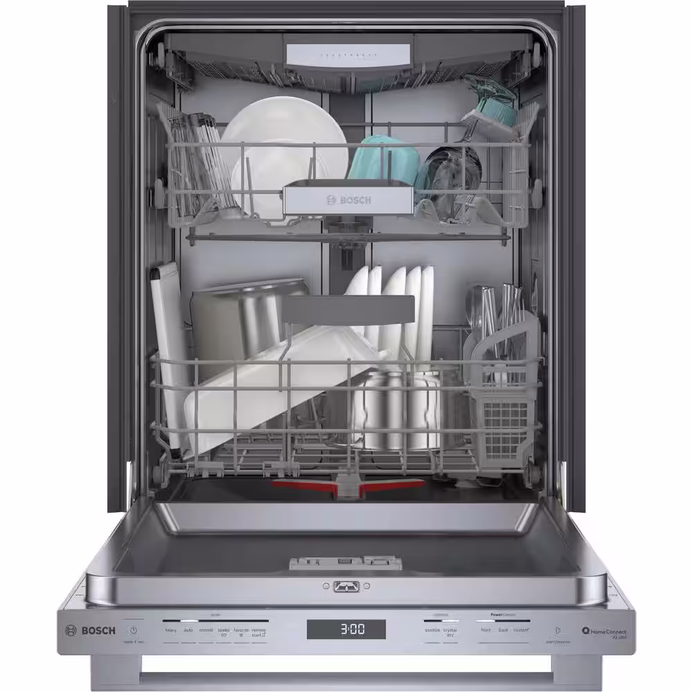 Bosch 800 Series 24 in. Stainless Steel Top Control Tall Tub Dishwasher with Stainless Steel Tub, 42 dBA