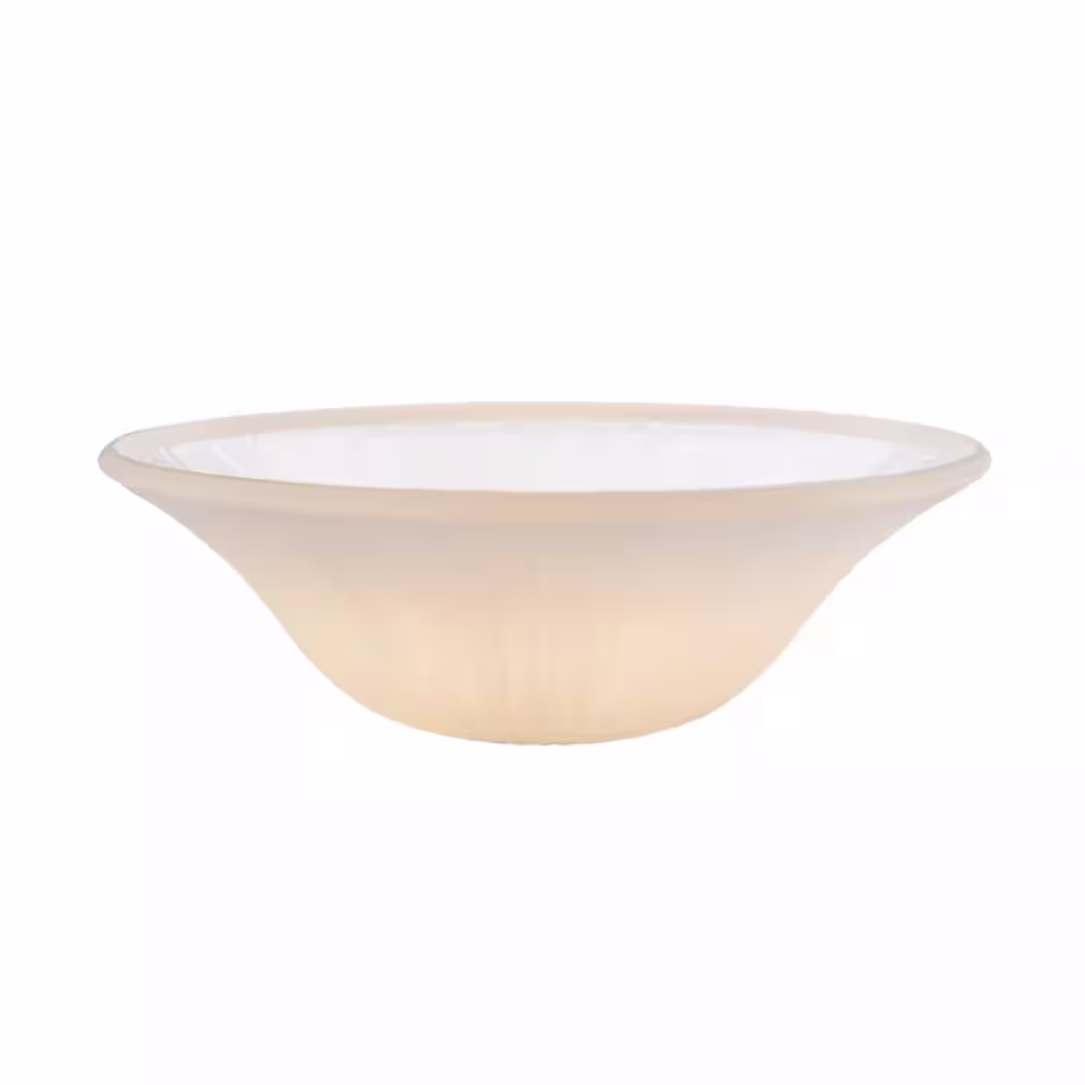 None 5-1/2 in. H x 15-3/4 in. Dia/Frosted Glass Shade For Torchiere Lamp, Swag Lamp and Pendant