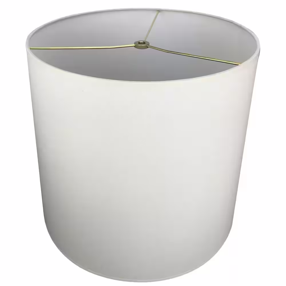 FenchelShades.com 14 in. Top Diameter x 16 in. Bottom Diameter x 14 in. Slant Linen Cream Empire Lamp Shade
