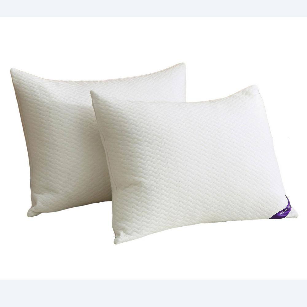 St. James Home Soft Knit Silver Duck Nano Feather Jumbo Pillows (2-Pack)