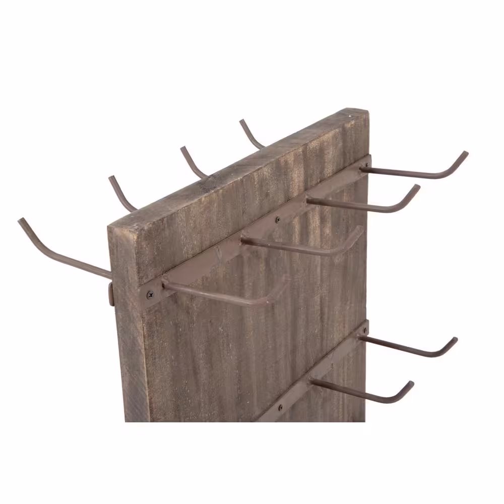 None Light Brown 2 Sided Jewelry & Key Wooden Spinner