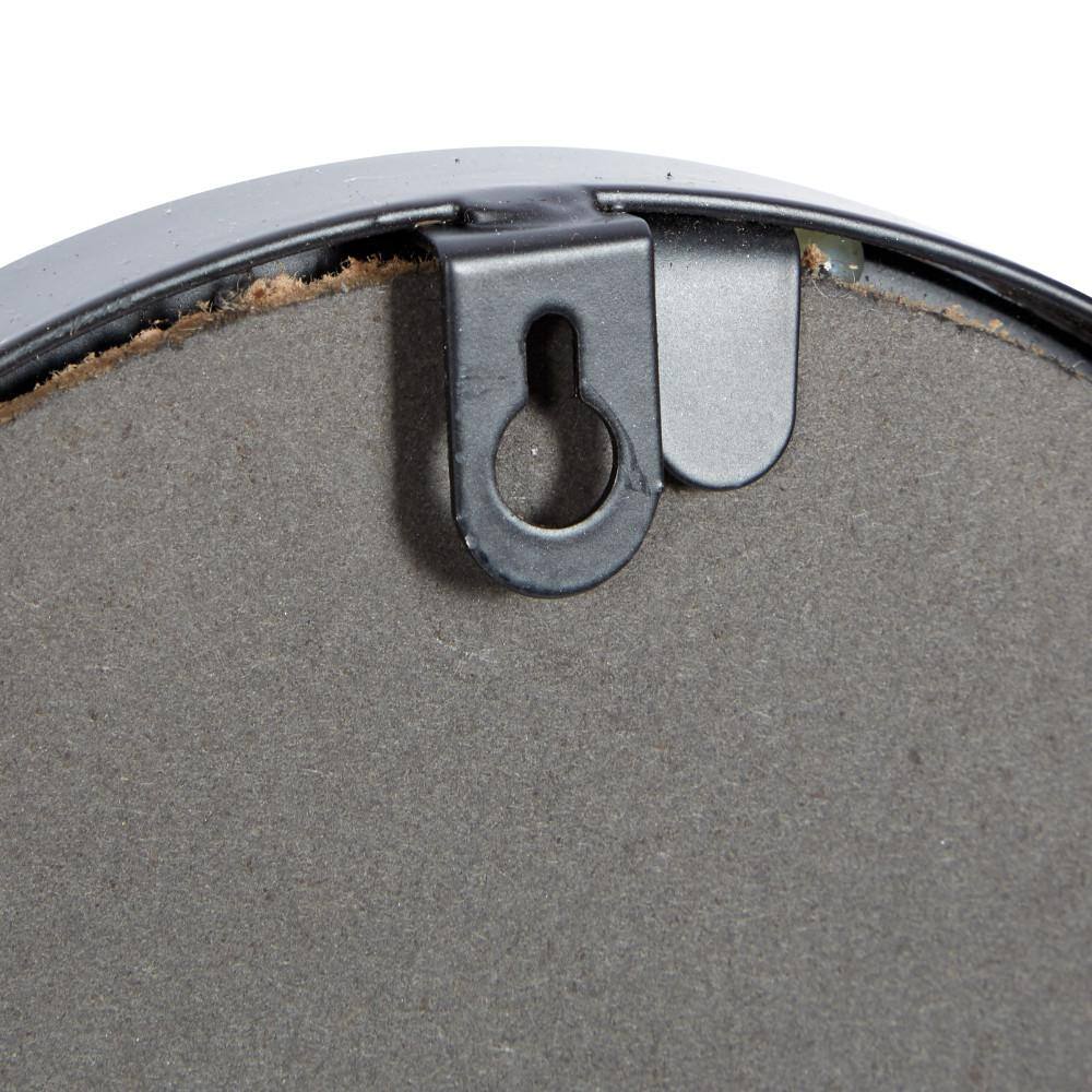 Litton Lane 52 in. x 24 in. Bubble Cluster Round Framed Black Wall Mirror