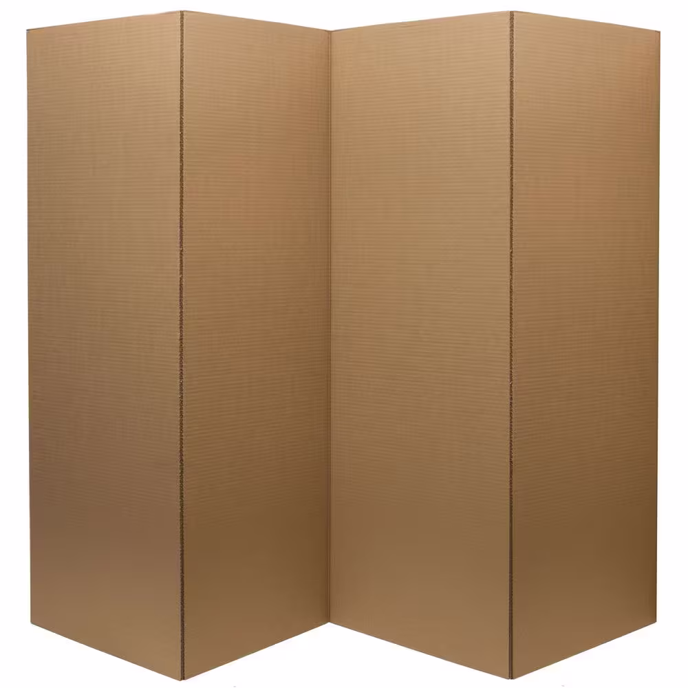 Oriental Furniture 4 ft. Brown 4-Panel Room Divider