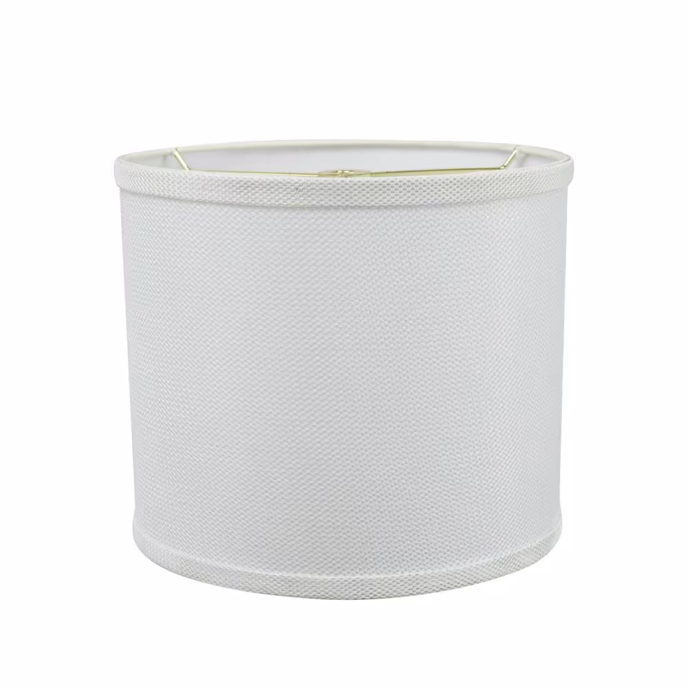 Aspen Creative Corporation 12 in. x 10 in. White Drum/Cylinder Lamp Shade