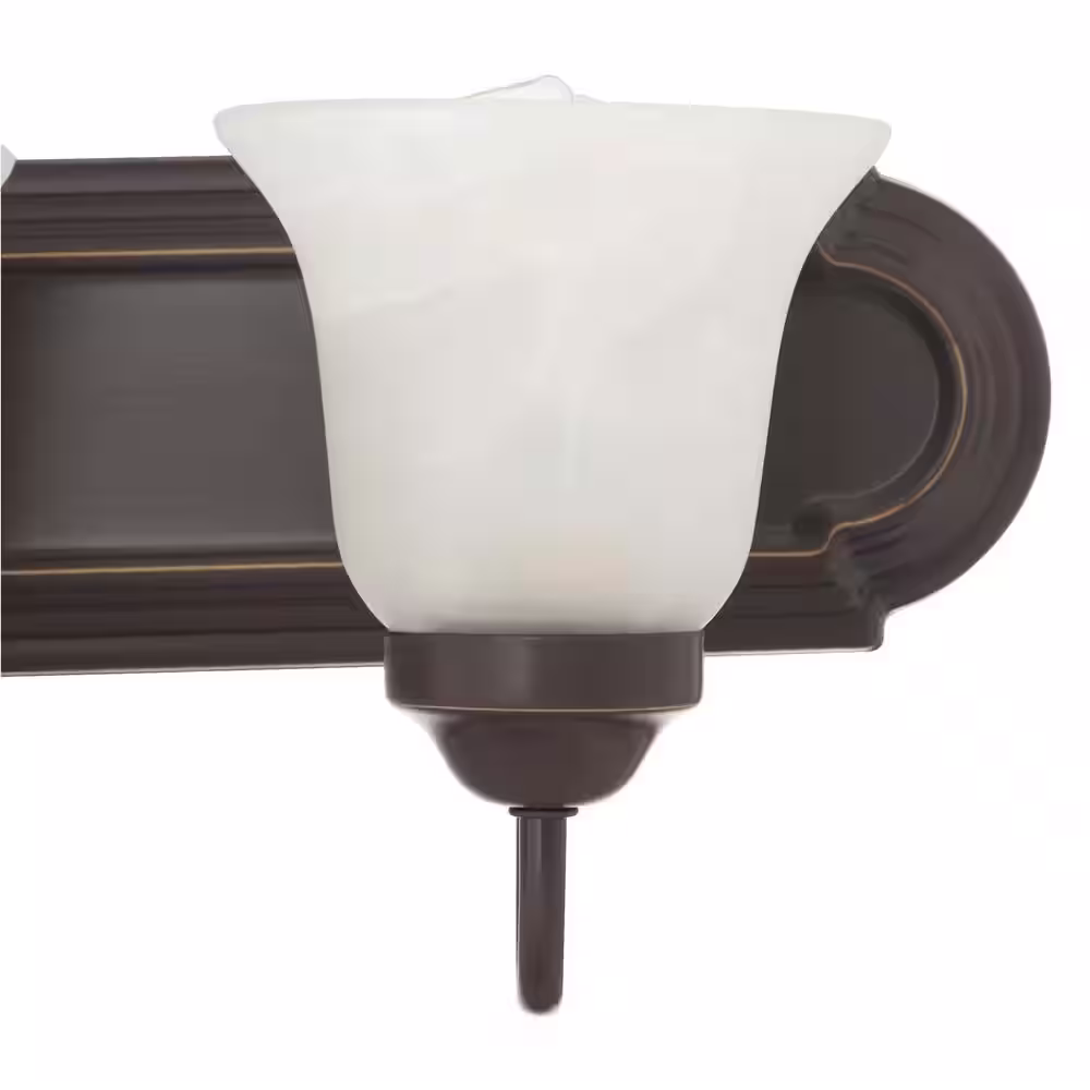 Progress Lighting 36 in. 5-Light Antique Bronze Bathroom Vanity Light with Glass Shades