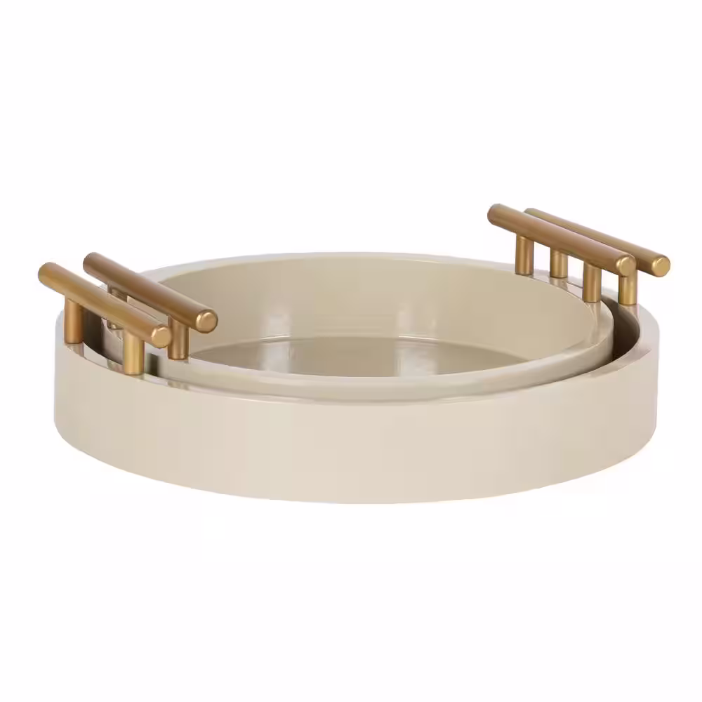 Kate and Laurel Lipton Light Brown Decorative Tray