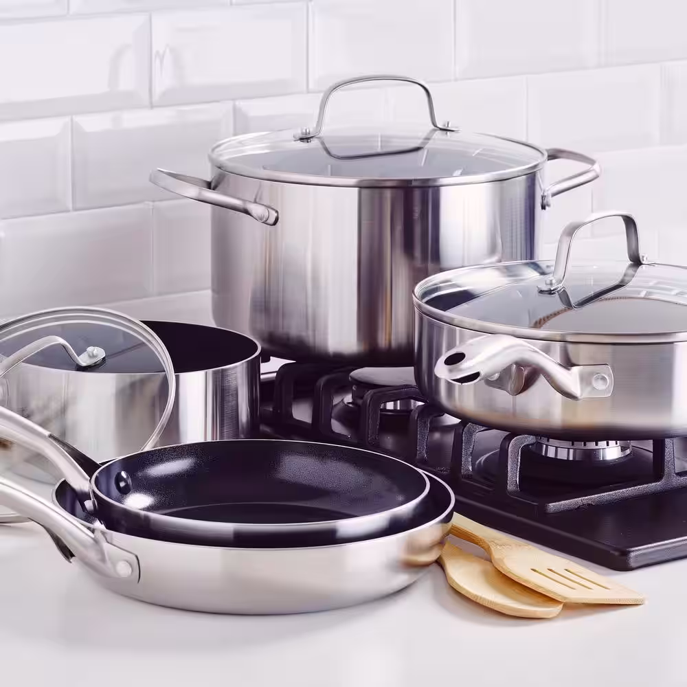 Blue Diamond Stainless Clad Pro 10-Piece Cookware Set