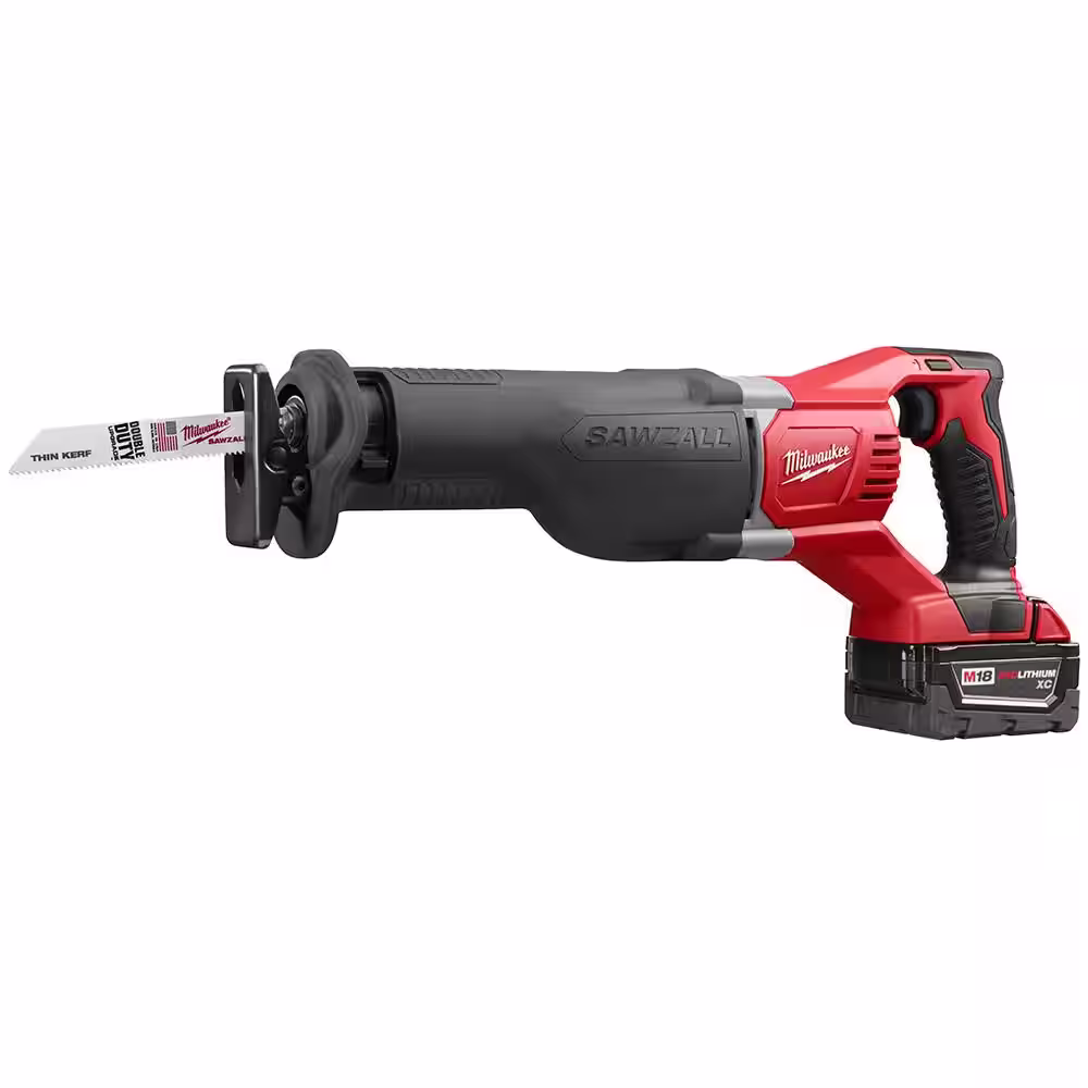 Milwaukee M18 18V Lithium-Ion Cordless Hammer Drill/Sawzall/Circular SawithLight Combo Kit (4-Tool) with Free 5.0Ah Battery