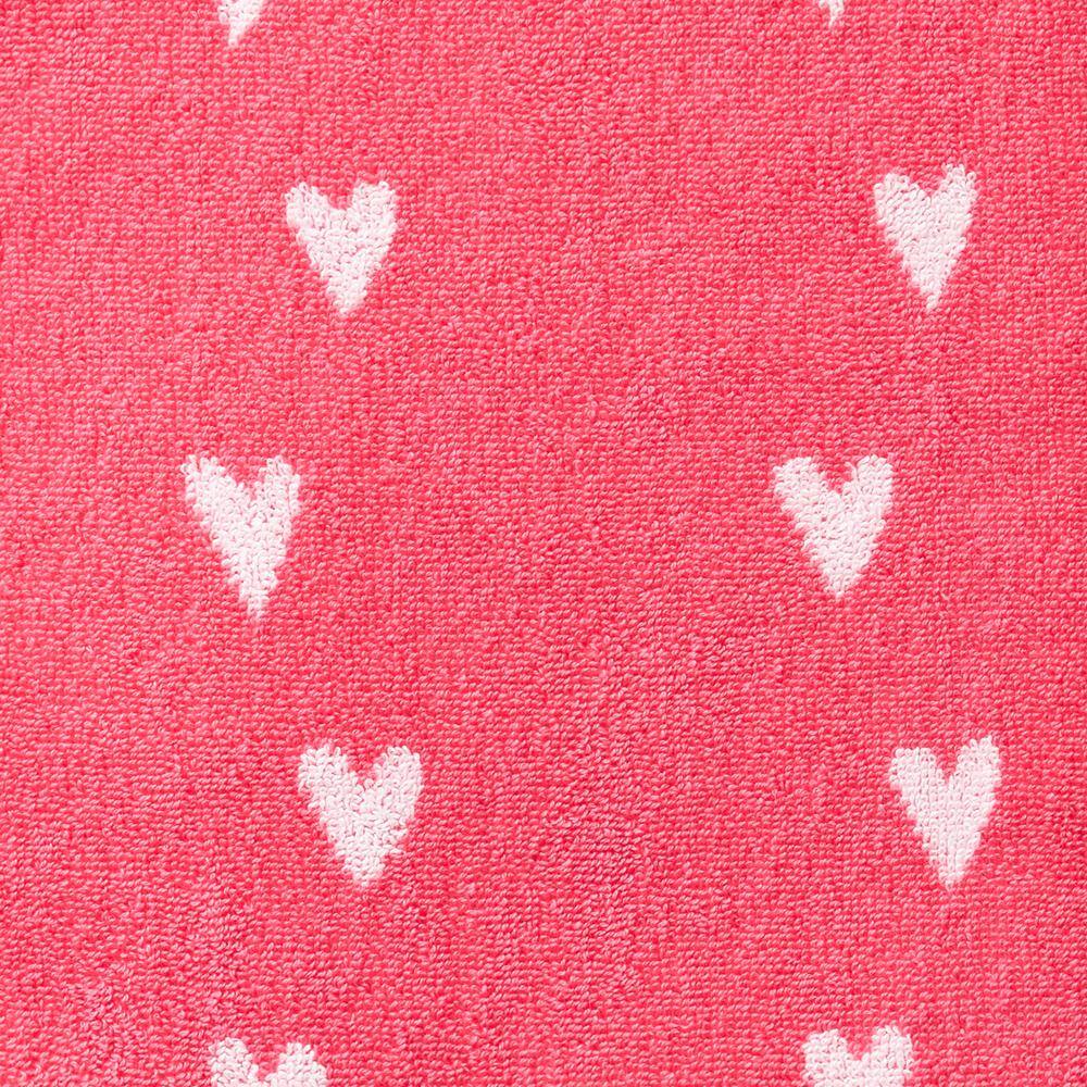 Company Kids by The Company Store Company Kids Hearts Yarn-Dyed Pink Cotton Single Wash Cloth