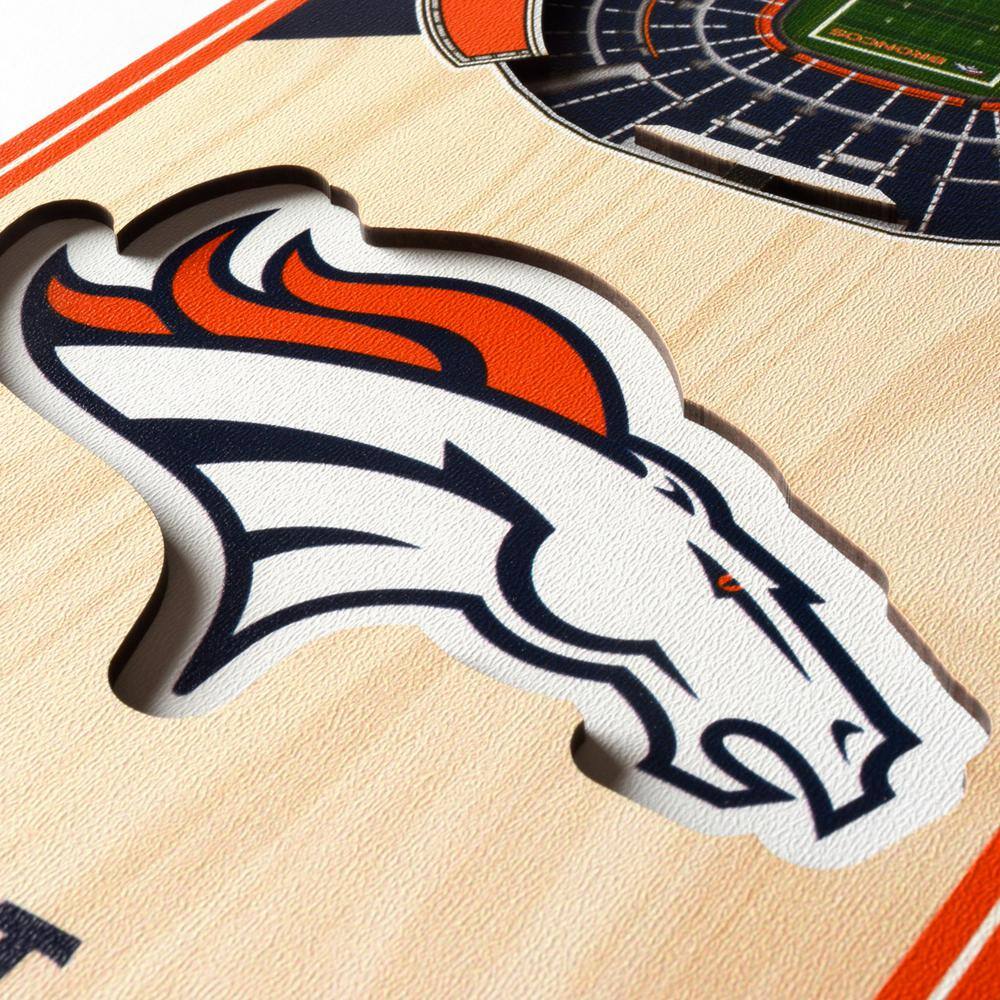 YouTheFan NFL Denver Broncos 6 in. x 19 in. 3D Stadium Banner-Mile High Stadium