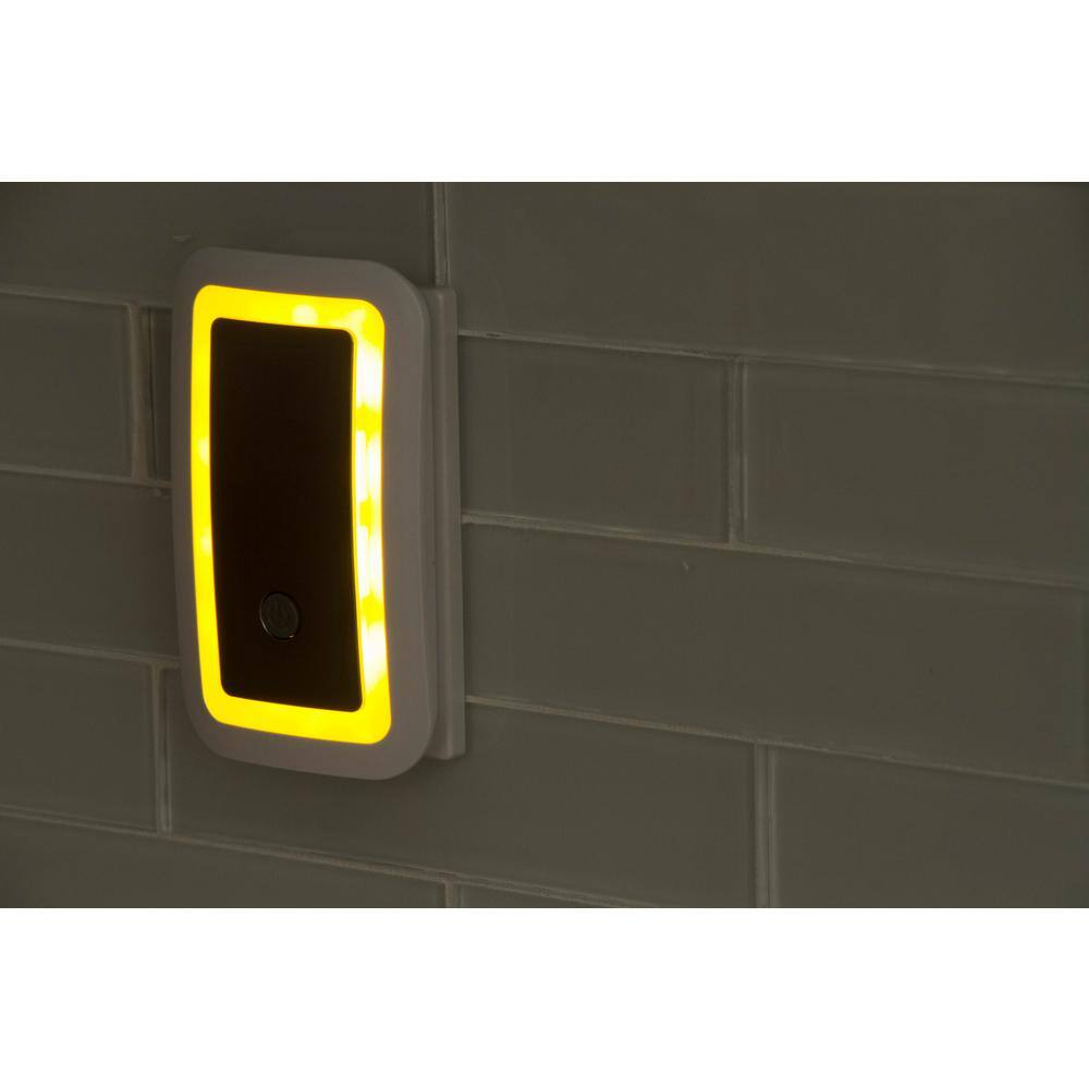 GE LED Brushed Nickel Amber Glow SleepLite Night Light