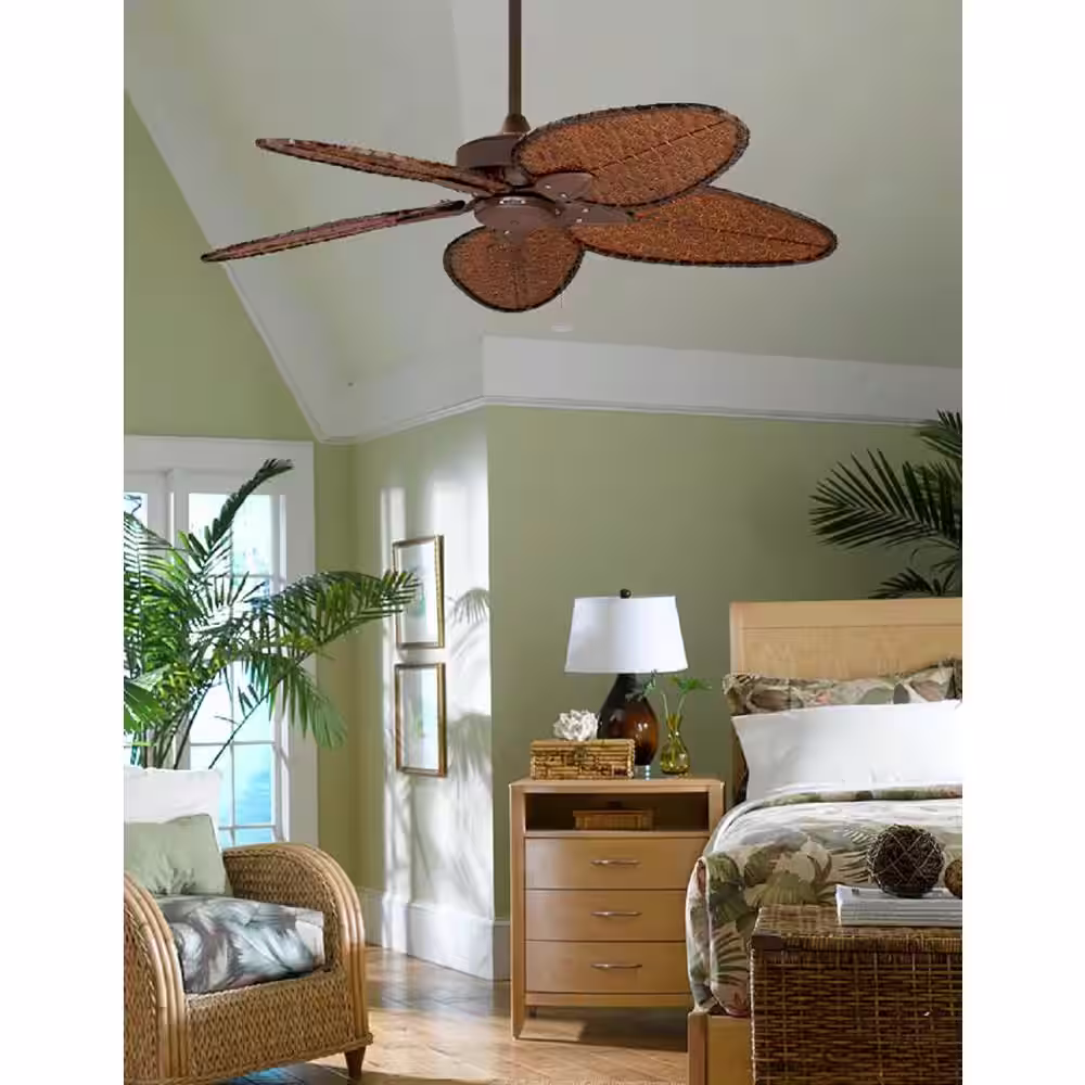 FANIMATION Windpointe 52 in. Rust Ceiling Fan with Antique Narrow Oval Blades