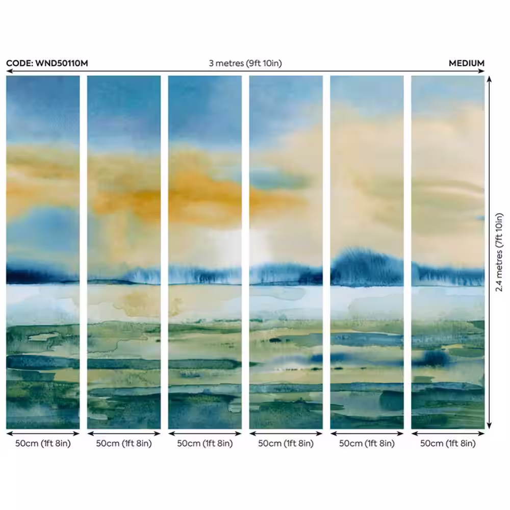 OhPopsi Golden Sunset Landscapes Wall Mural