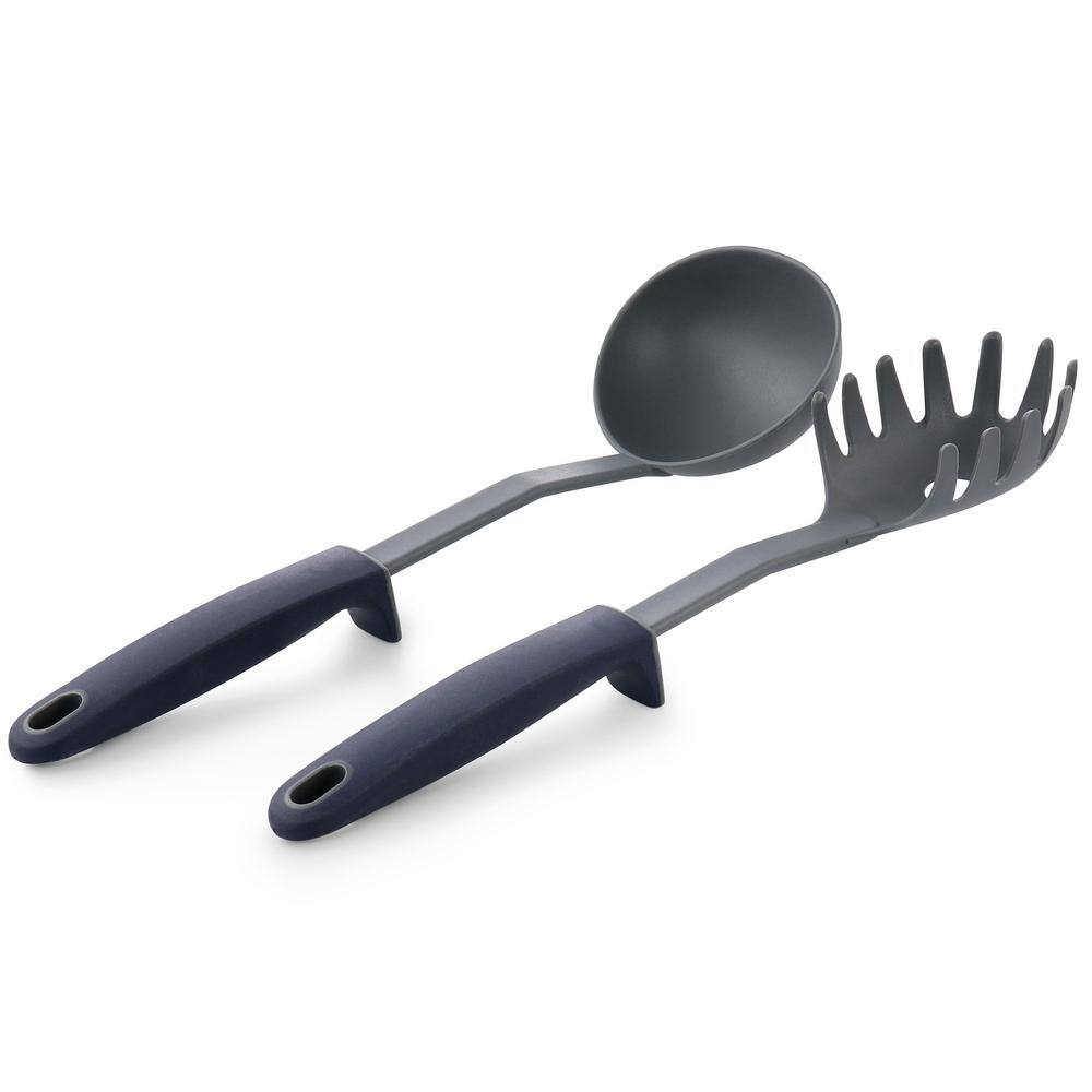 Oster Bluemarine 2-Piece Ladle and Pasta Server Utensil Set in Navy Blue
