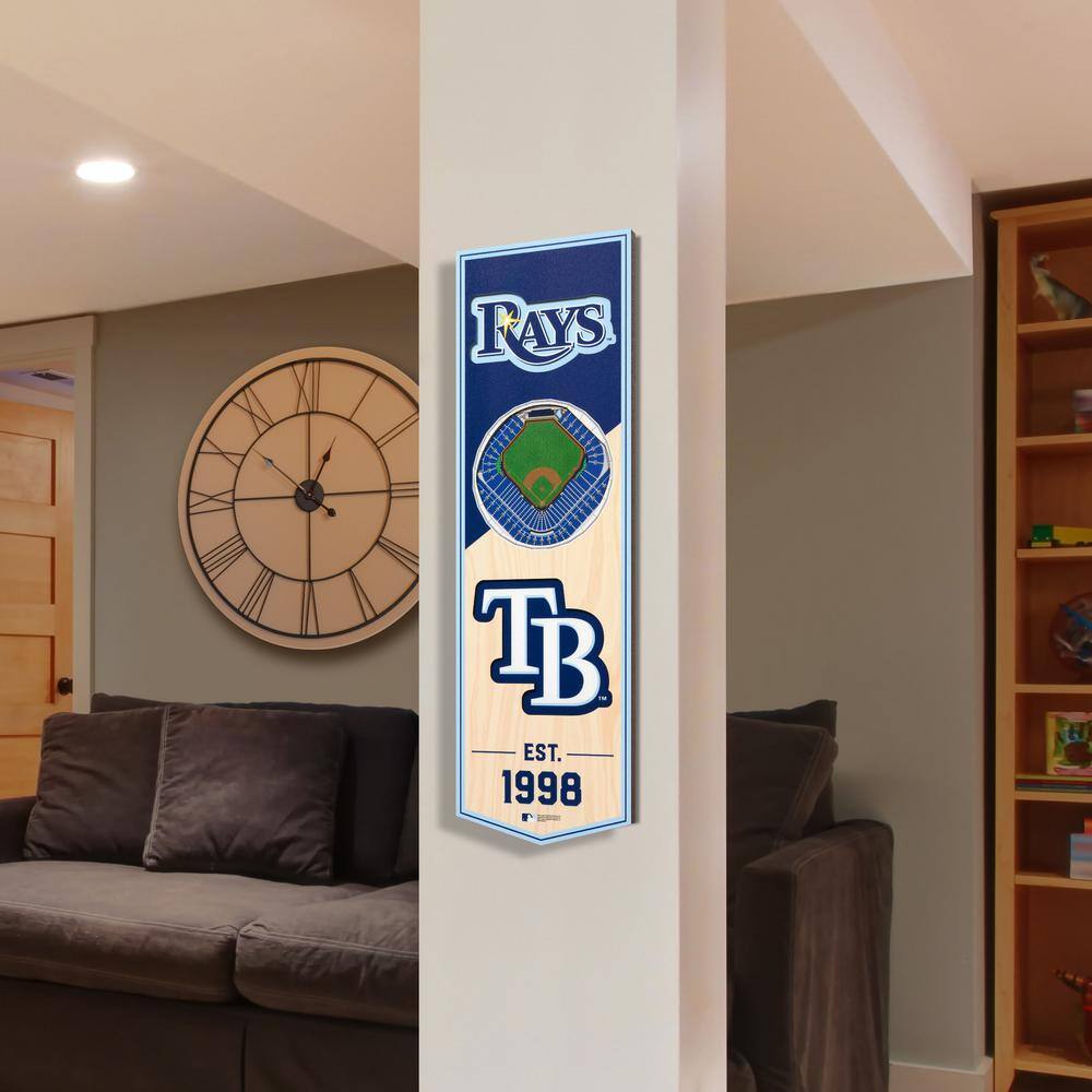 YouTheFan MLB Tampa Bay Rays 6 in. x 19 in. 3D Stadium Banner-Tropicana Field