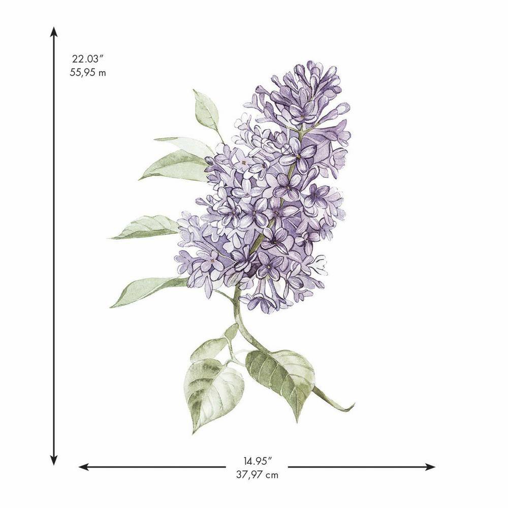 RoomMates Purple Lilac Peel and Stick Giant Wall Decals