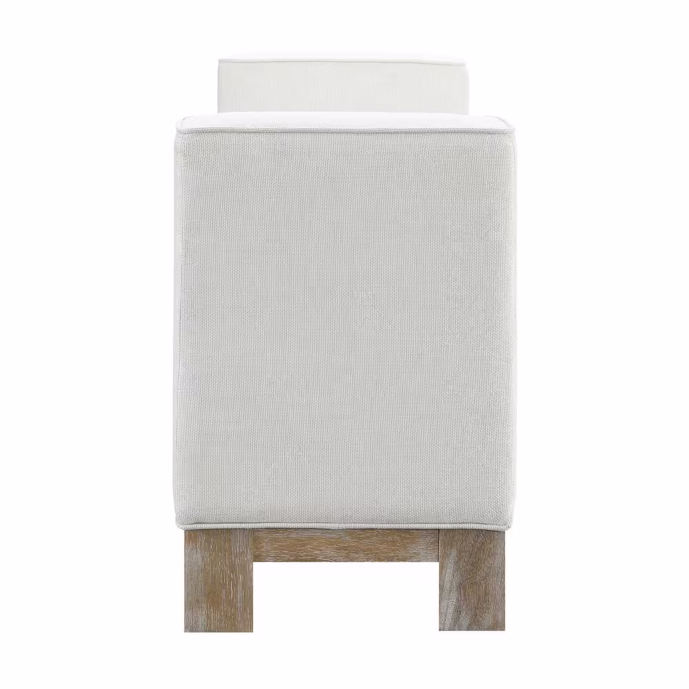 DEVON & CLAIRE Remi Ivory Stain-Resistant Queen Bench