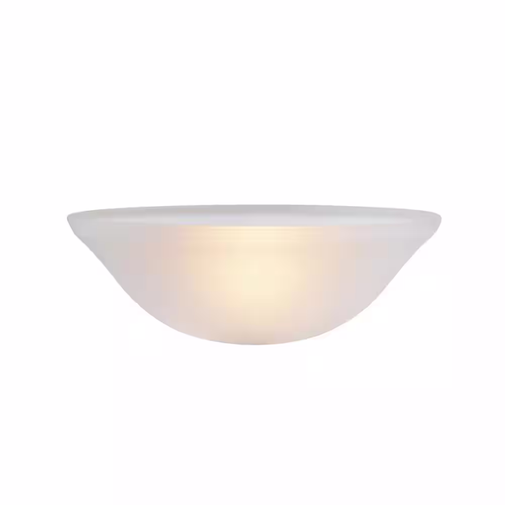None 4 in. H x 11-1/2 in. Dia/Frosted Glass Shade for Torchiere Lamp, Swag Lamp and Pendant and Island Fixture