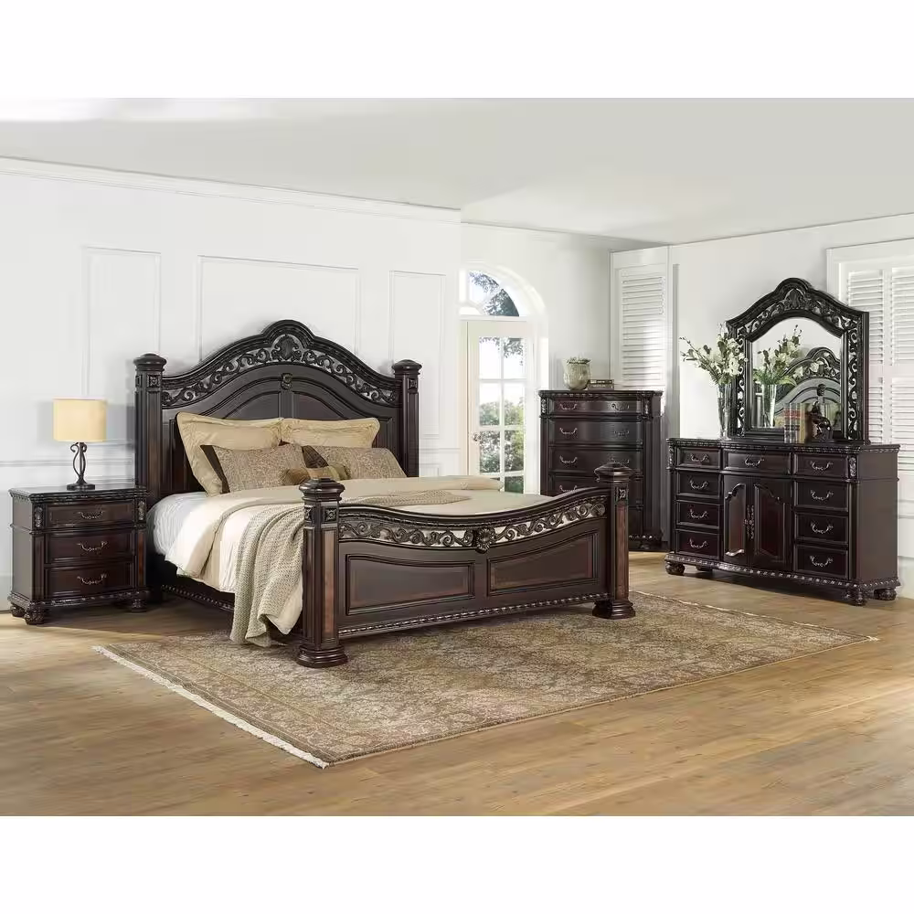 Steve Silver Monte Carlo Rich Brown King Bed