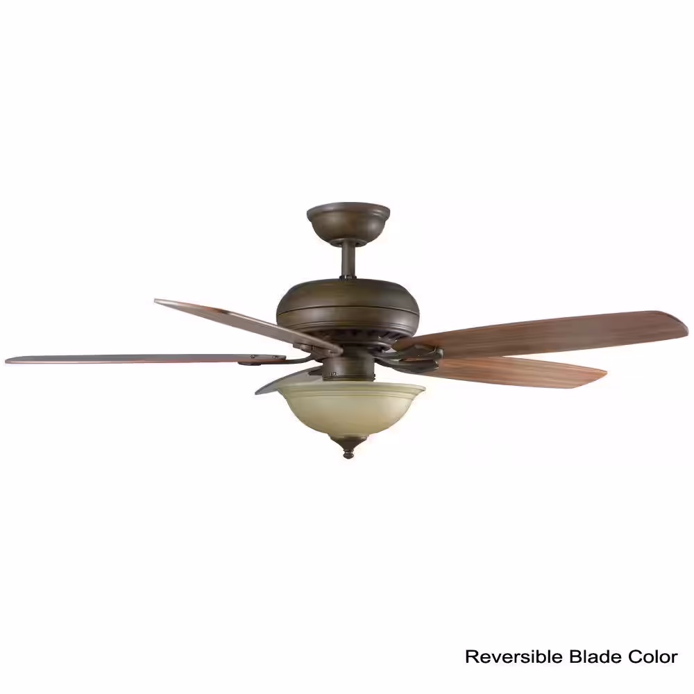 Hampton Bay Southwind 52 in. Venetian Bronze Wi-Fi Enabled Smart Ceiling Fan with Remote Works with Google Assistant and Alexa