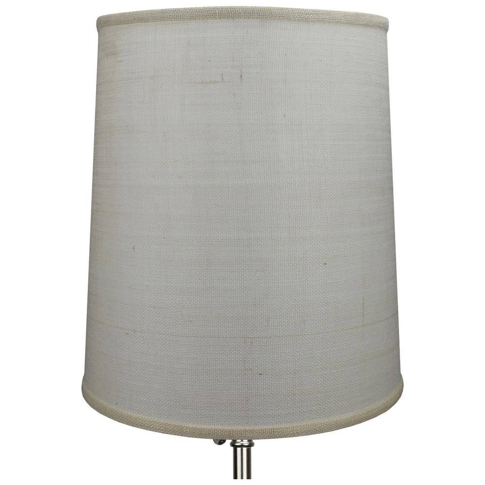 FenchelShades.com Fenchel Shades 13 in. Top Diameter x 15 in. Bottom Diameter x 17 in. Slant, Burlap Off White Empire Lamp Shade