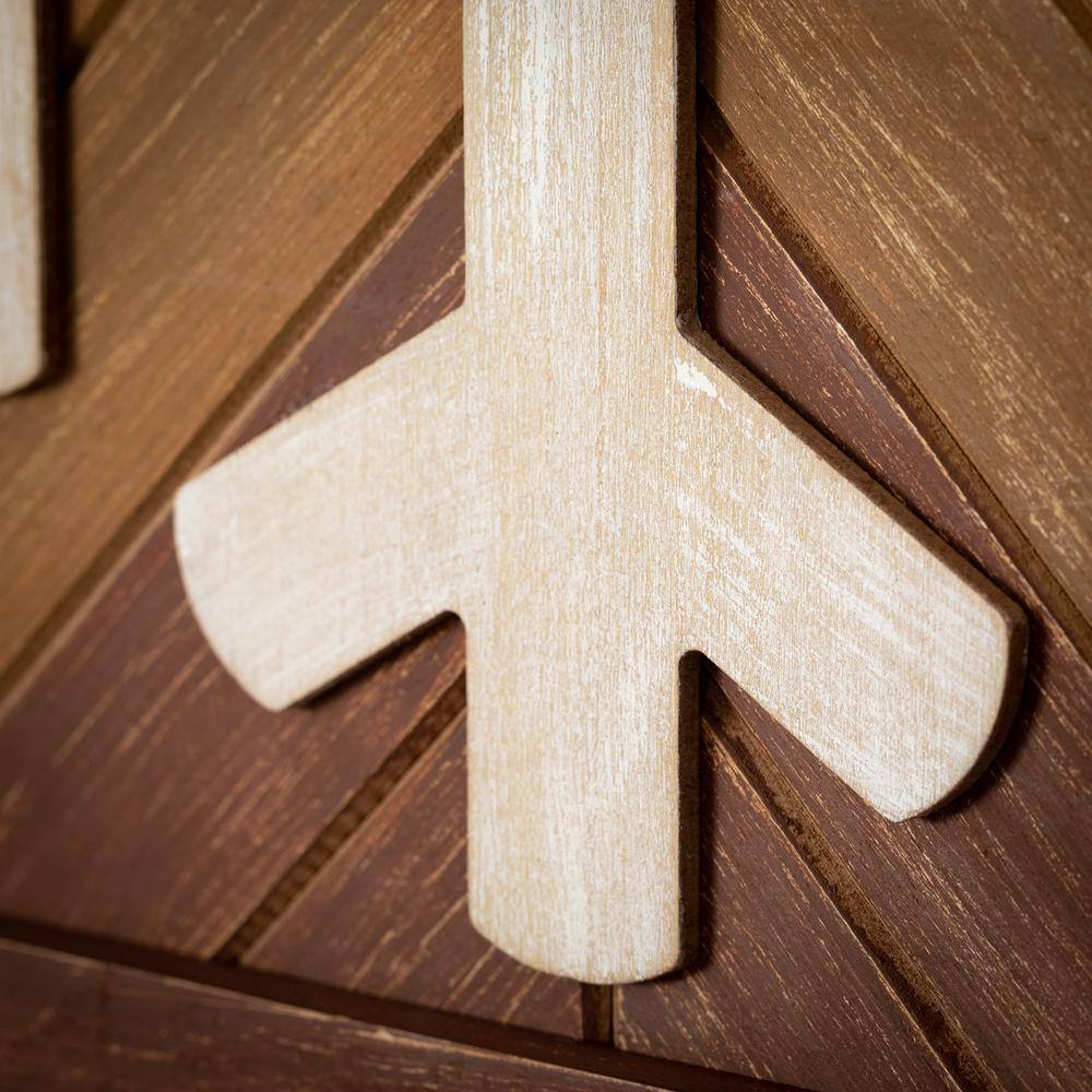 SULLIVANS 19.5 in. x 16.5 in. Snowflake Wood Decorative Sign; Multicolored