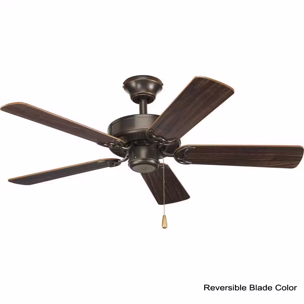Progress Lighting AirPro Builder 42 in. Indoor Antique Bronze Rustic Ceiling Fan
