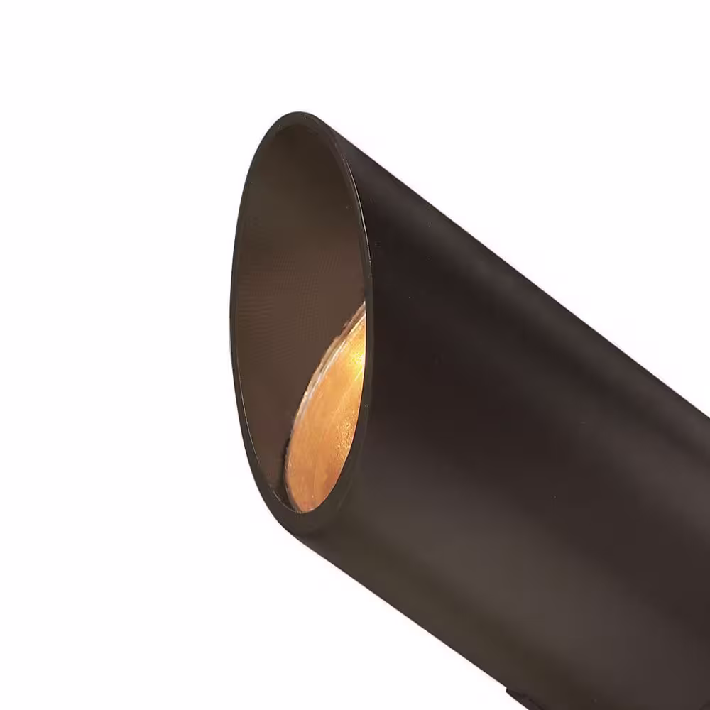 HINKLEY 8-Watt 3000K Accent Spot 475 Lumens Bronze Hardwired Integrated LED Outdoor Normal Shroud Spotlight with LumaCORE