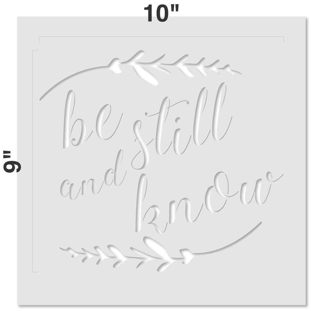 Designer Stencils Be Still and Know Stencil and Free Bonus Stencil