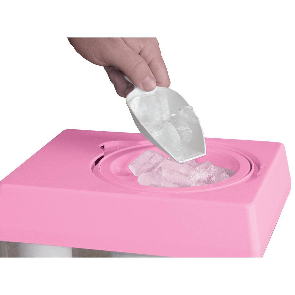 Nostalgia 160 oz. Pink Snow Cone Machine with 2 Cones and Ice Scoop