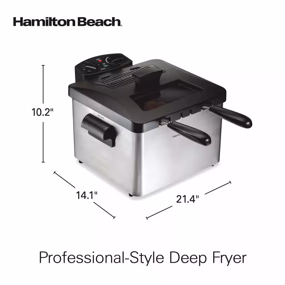 Hamilton Beach 3 Qt. Stainless Steel Professional-Style Deep Fryer