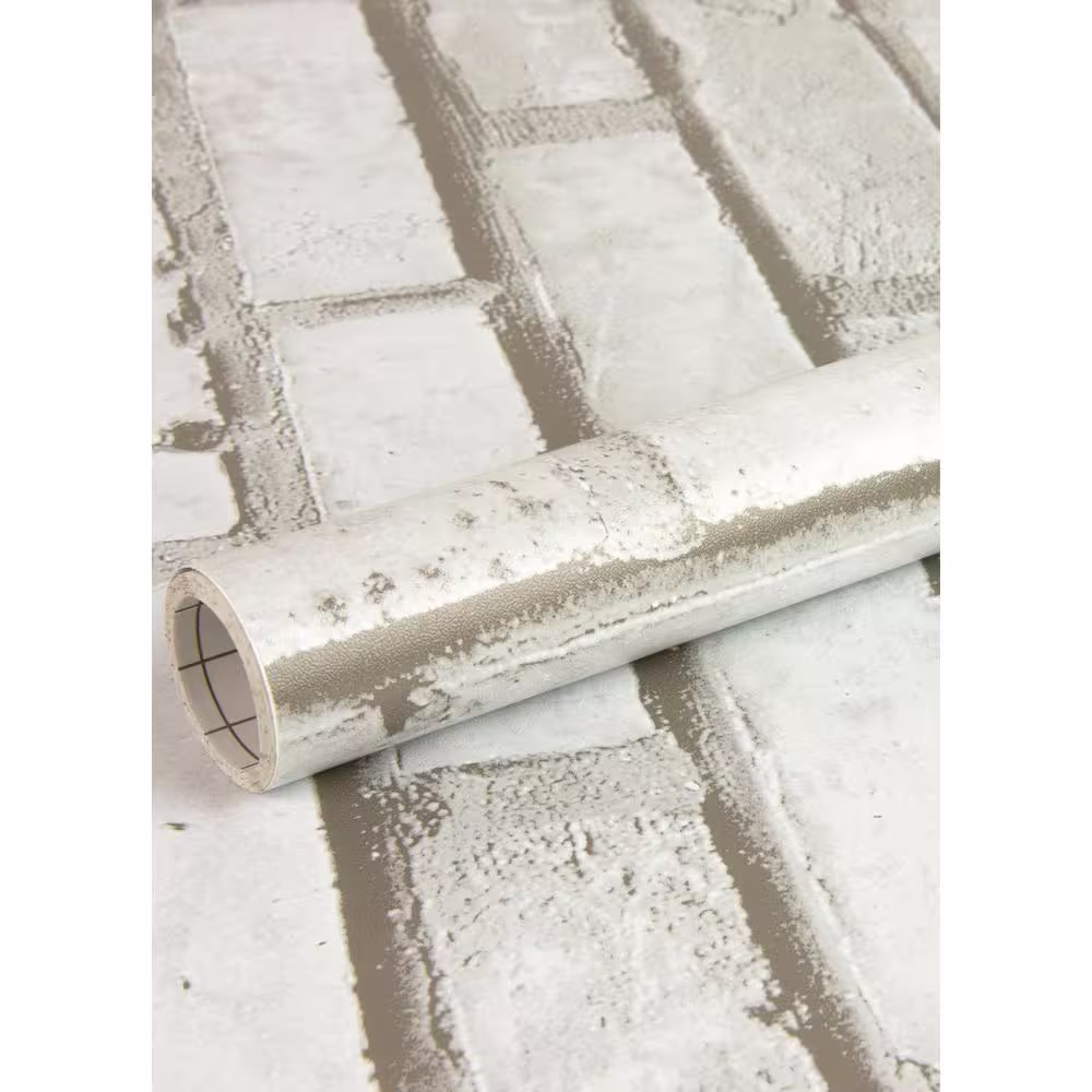 Fablon Brick White Wall Adhesive Film (Set of 2)