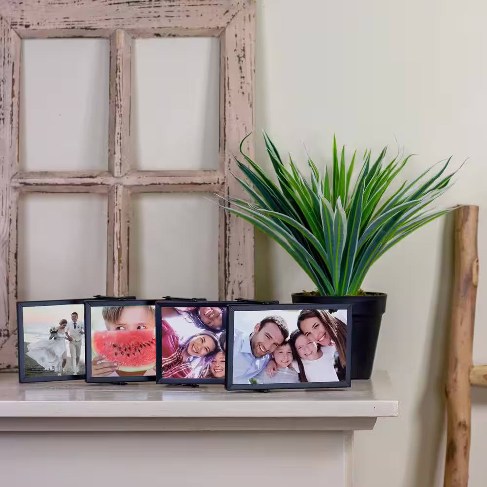 Northlight 4 in. x 6 in. Black Collapsible Picture Frame (for all occasions, New Year's, etc.)
