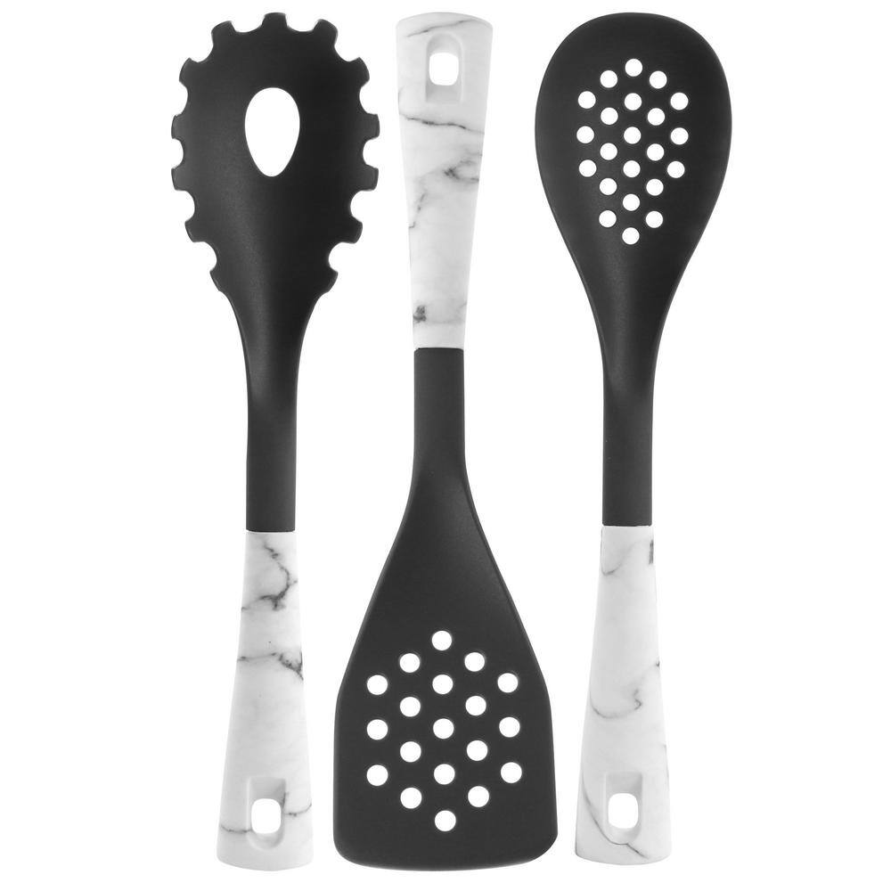 Oster 5-Piece Nylon Kitchen Tool Set in White Marble