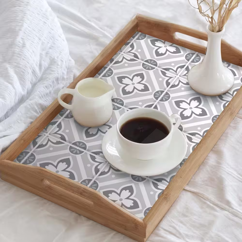 RoomMates Galway Gray Tile Backsplash Peel and Stick Giant Wall Decals