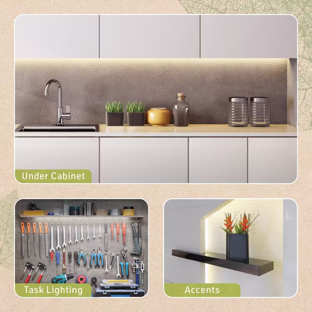 birchlighting Warm White LED Strip Light Kit