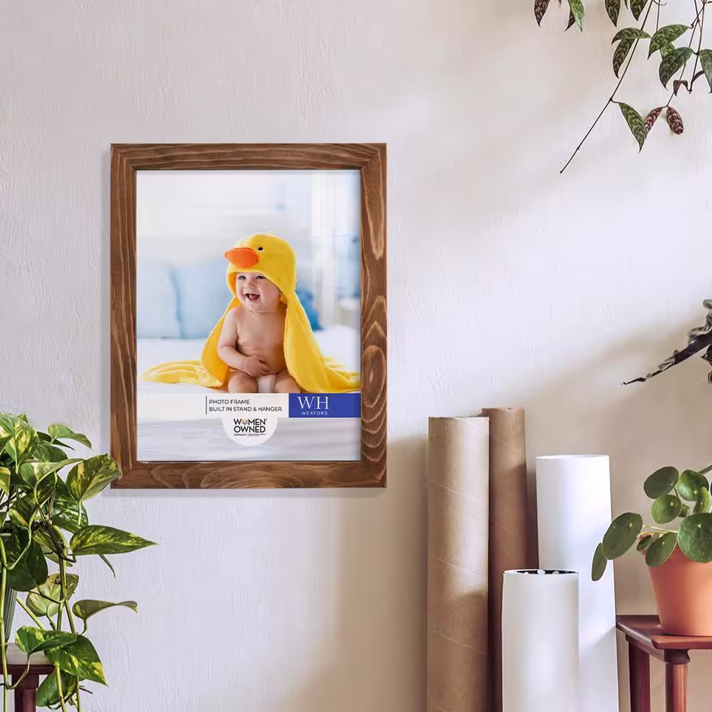 None Woodgrain 8 in. x 10 in. Walnut Picture Frame