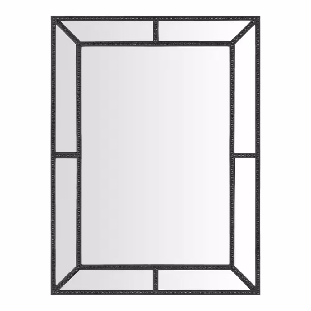 Home Decorators Collection Medium Classic Rectangle Beaded Mirror (24 in. W x 32 in. H)