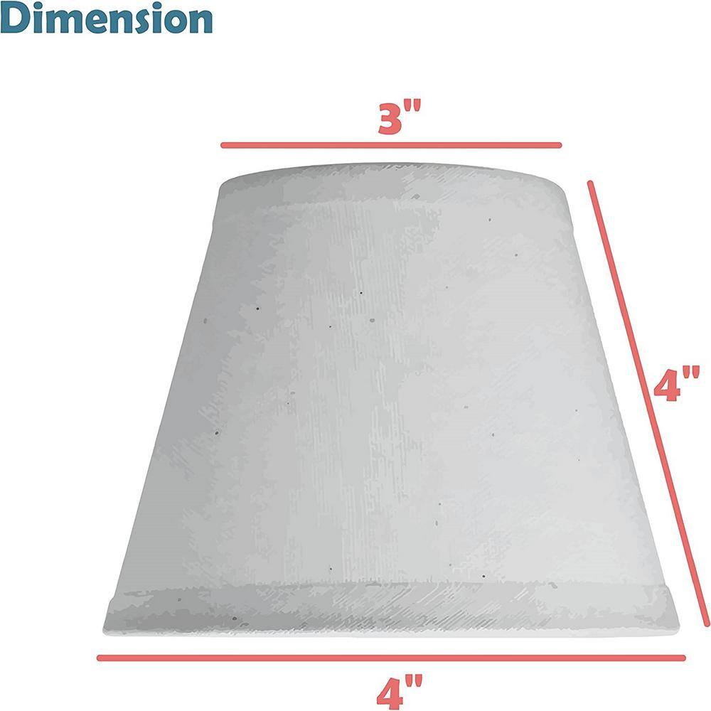 Aspen Creative Corporation 4 in. x 4 in. White Hardback Empire Lamp Shade (2-Pack)